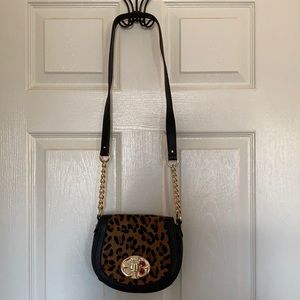 Emma Fox Cross Body calf-hair and leather bag